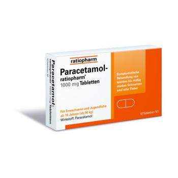 PARACETAMOL ratiopharm 1.000 mg Tabletten