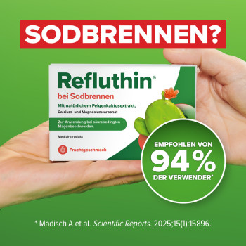 REFLUTHIN bei Sodbrennen Kautabletten Minze