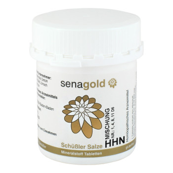 Senagold Schüßler Salze Komplex Nr. 1-4-8-11 D6 – HHN-Mischung – Mit den Salzen der Haut, Haare, Nägel und des Bindegewebes