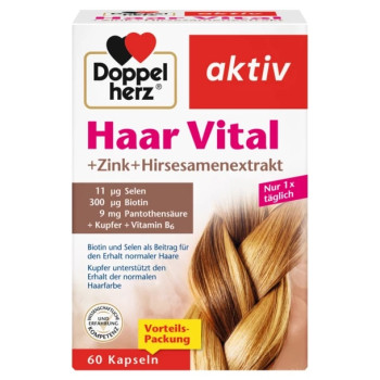 DOPPELHERZ Haar Vital+Zink+Hirse Kapseln